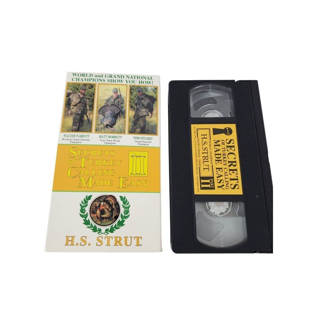 Vintage VHS Turkey Hunting Secrets H.S. Strut Turkey Calling‎ Made Easy GUC